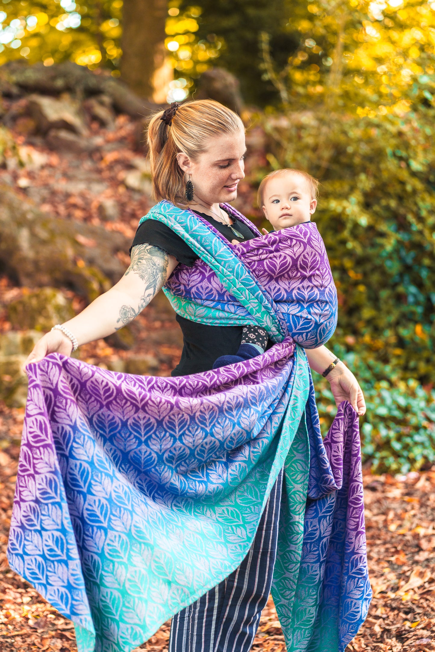Florette Lavender Woven Baby Wrap