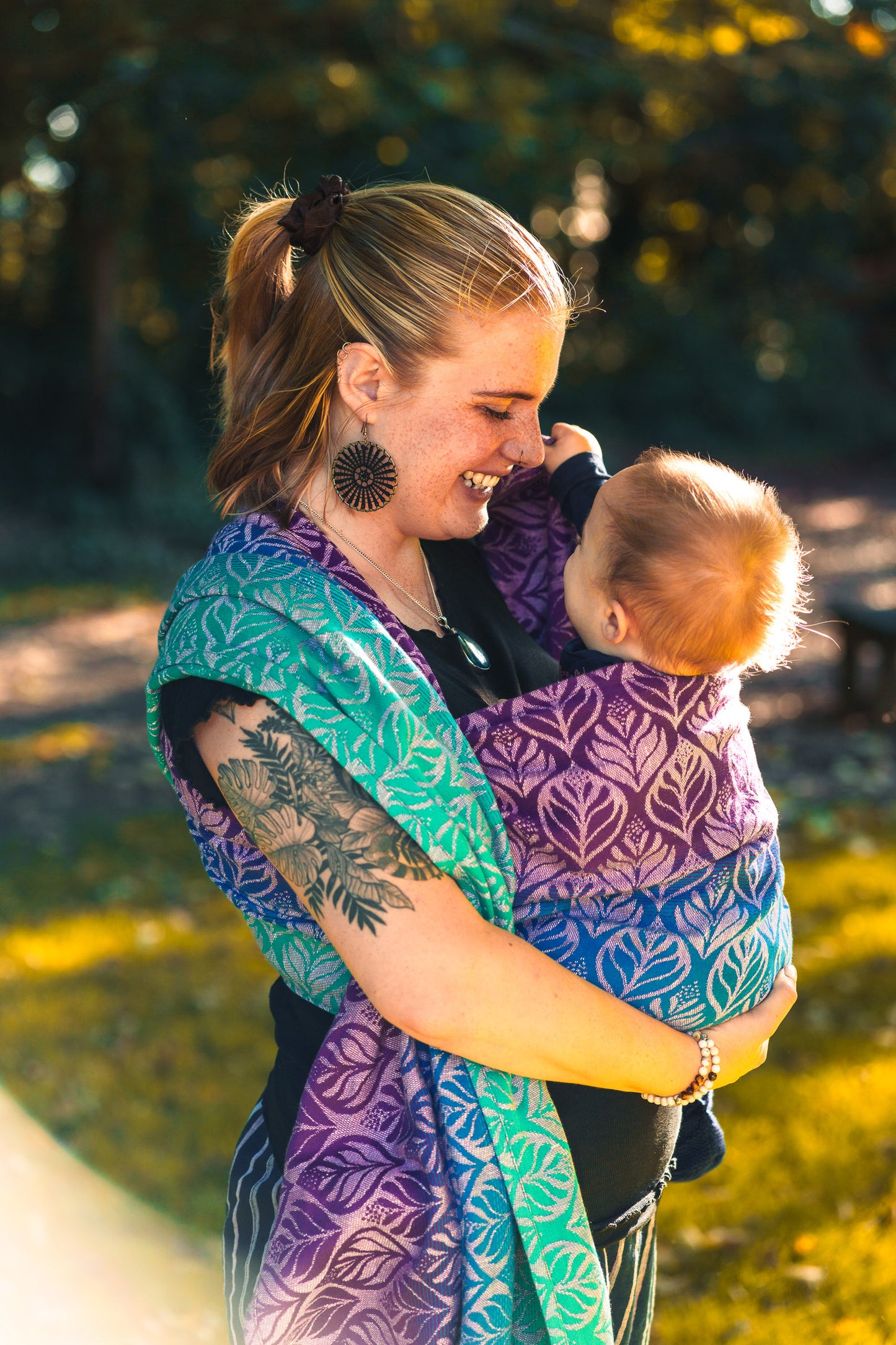 Florette Lavender Woven Baby Wrap
