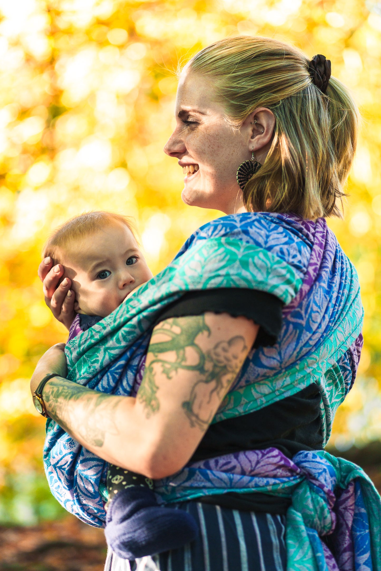 Florette Lavender Woven Baby Wrap