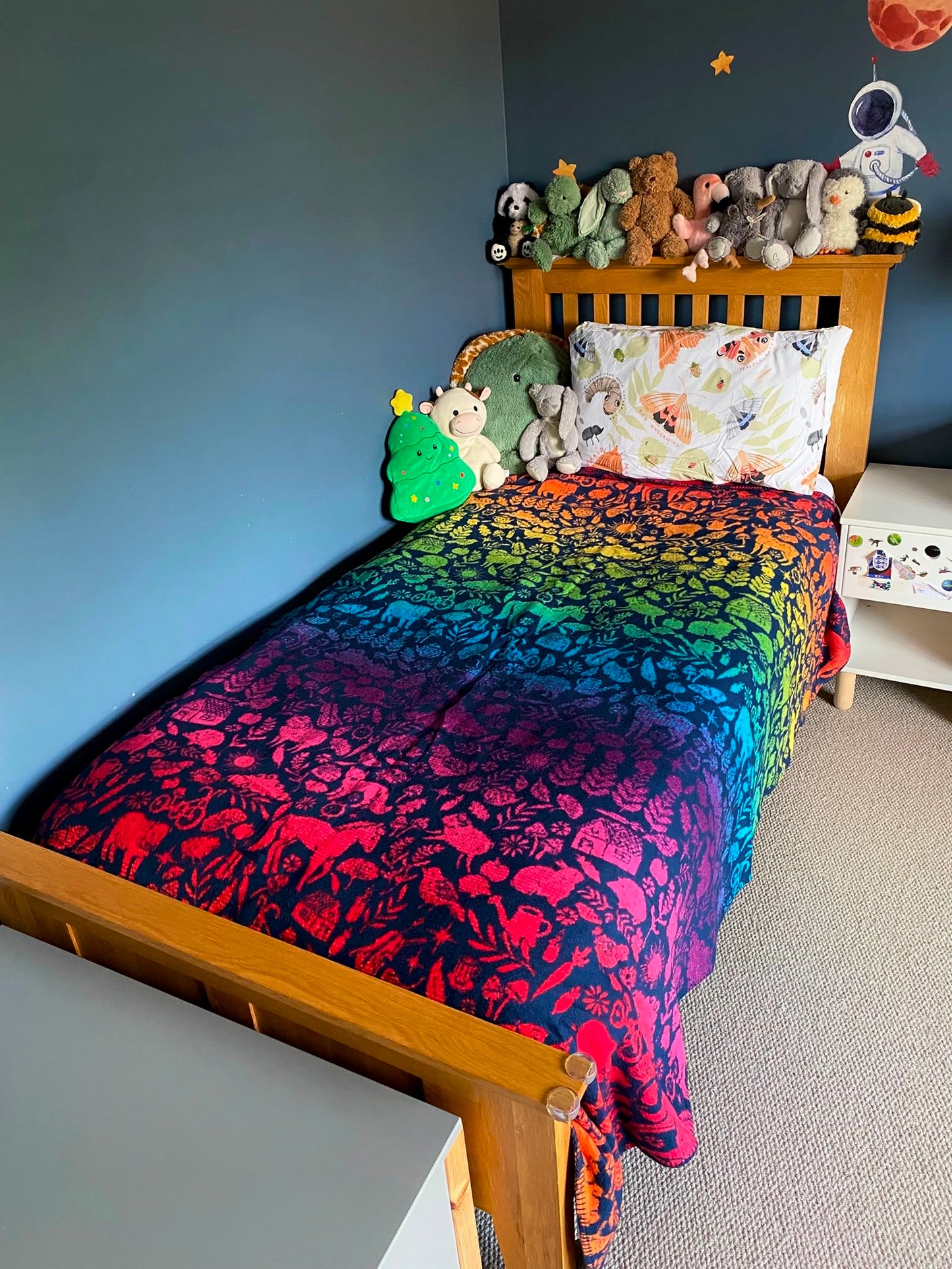 Storytime ‘Over The Rainbow’ Brushed Cotton Blanket - Double Size