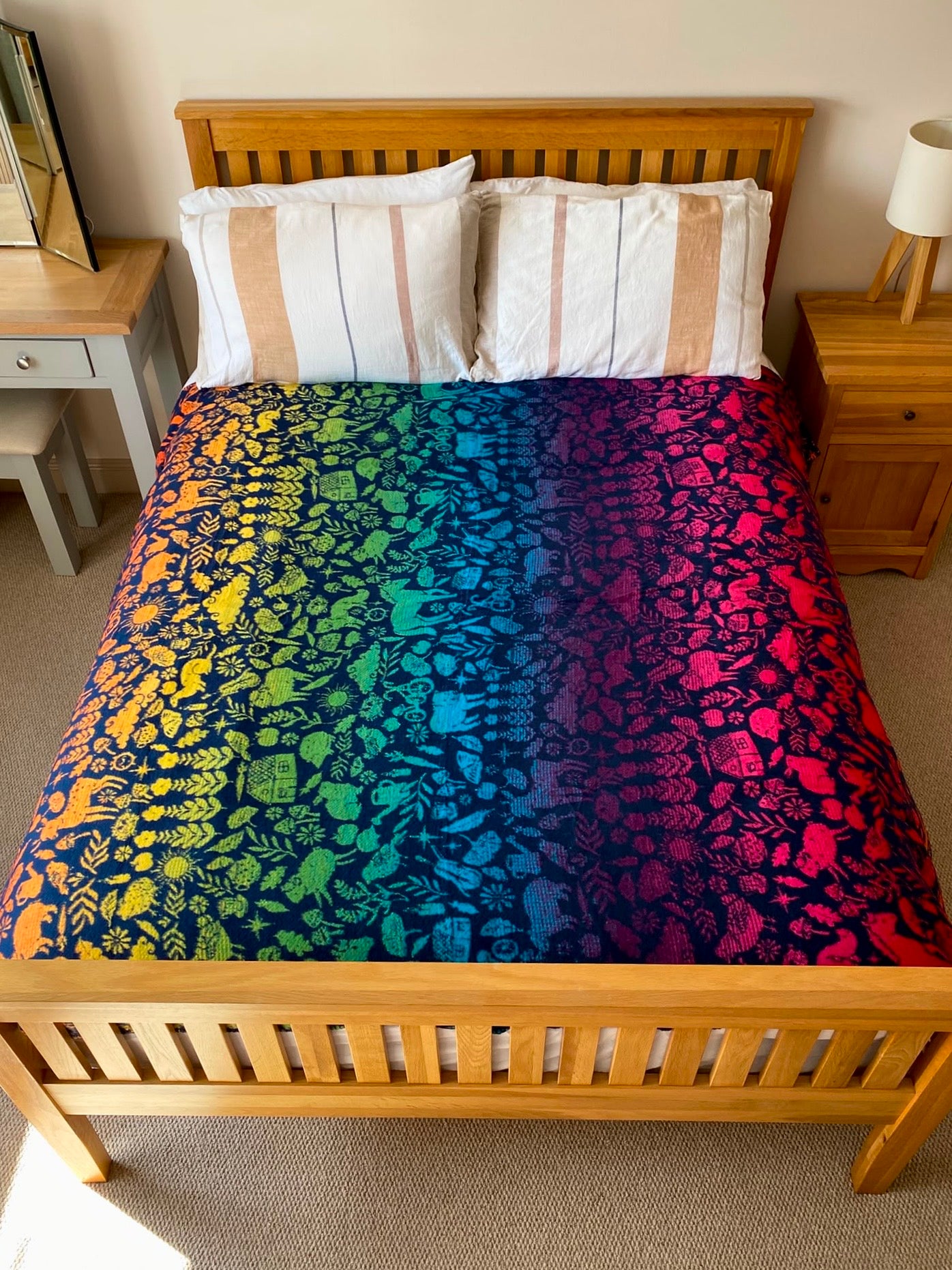 Storytime ‘Over The Rainbow’ Brushed Cotton Blanket - Double Size