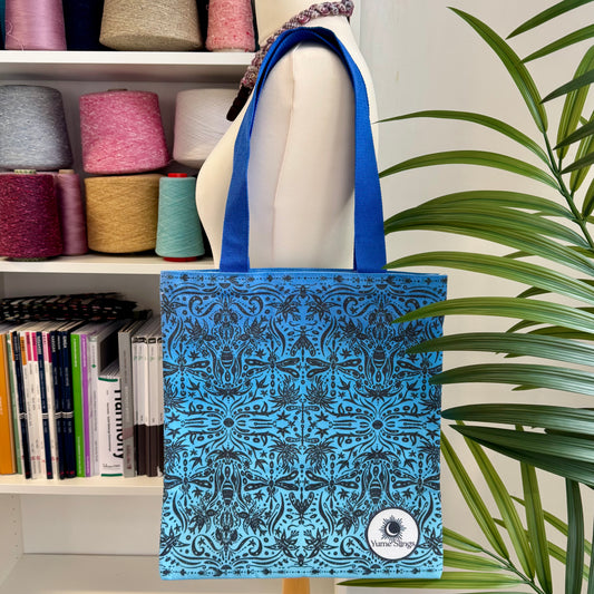 Colourful Cotton Canvas Tote Bag with Zip