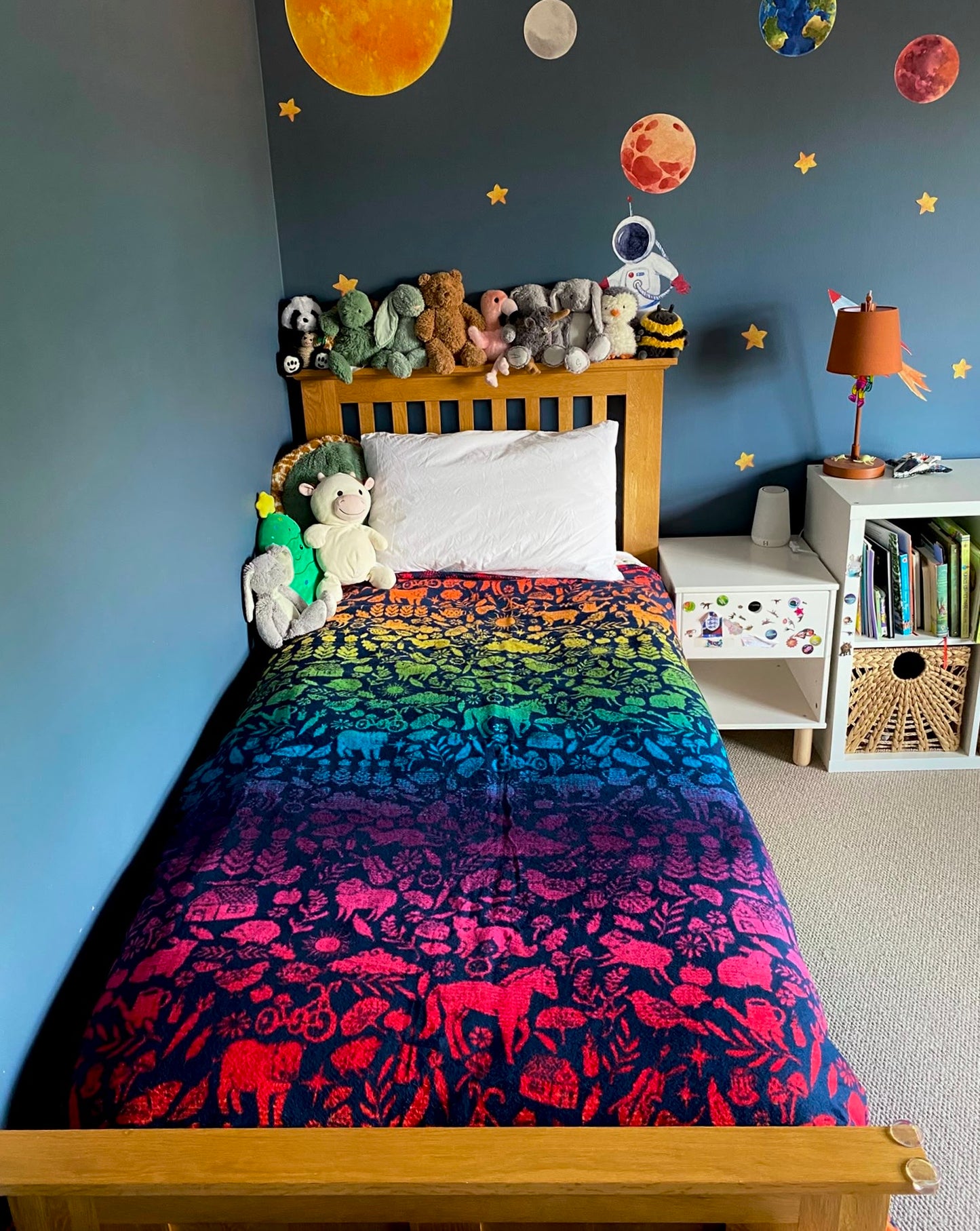 Storytime ‘Over The Rainbow’ Brushed Cotton Blanket - Double Size