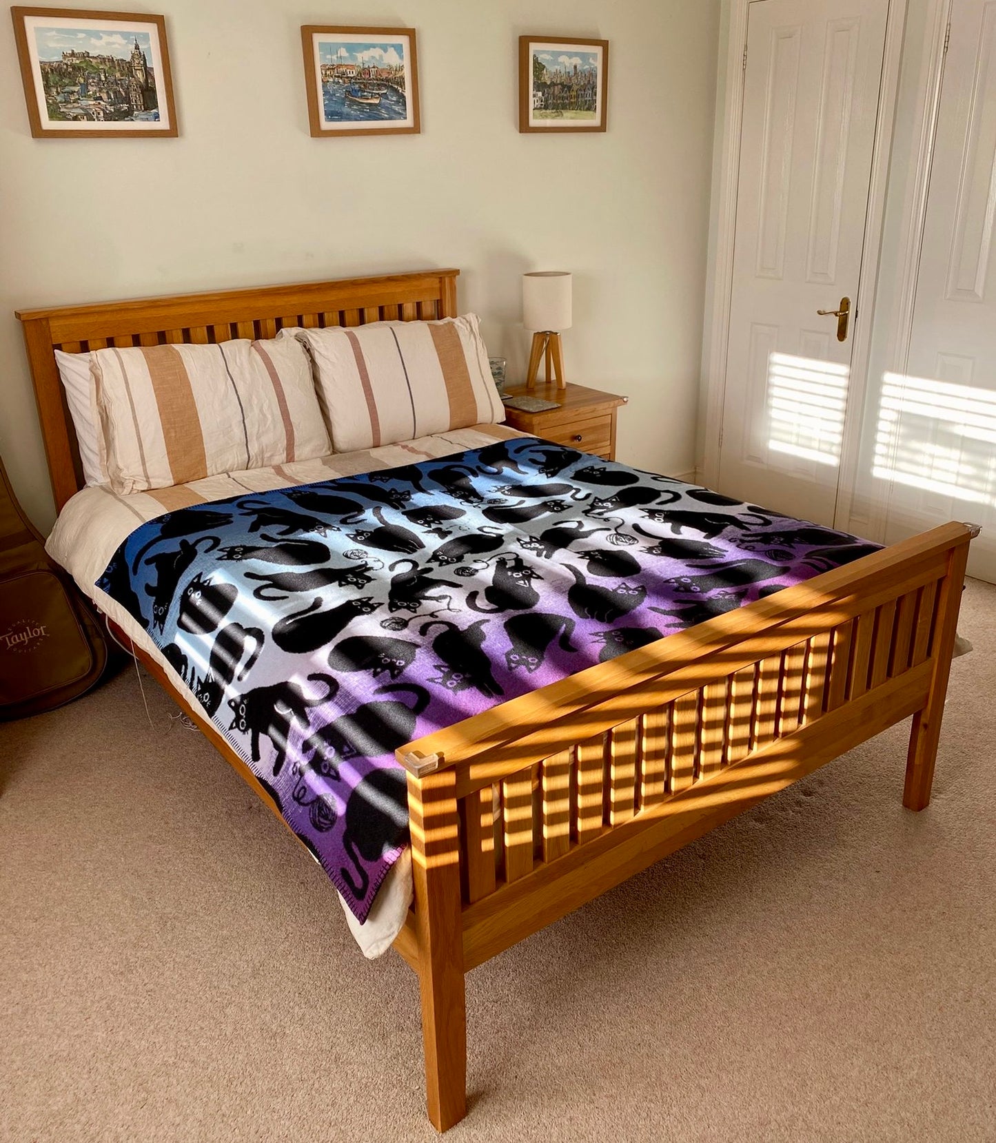 Cutie Cats ‘Dawn’ Brushed Cotton Blanket