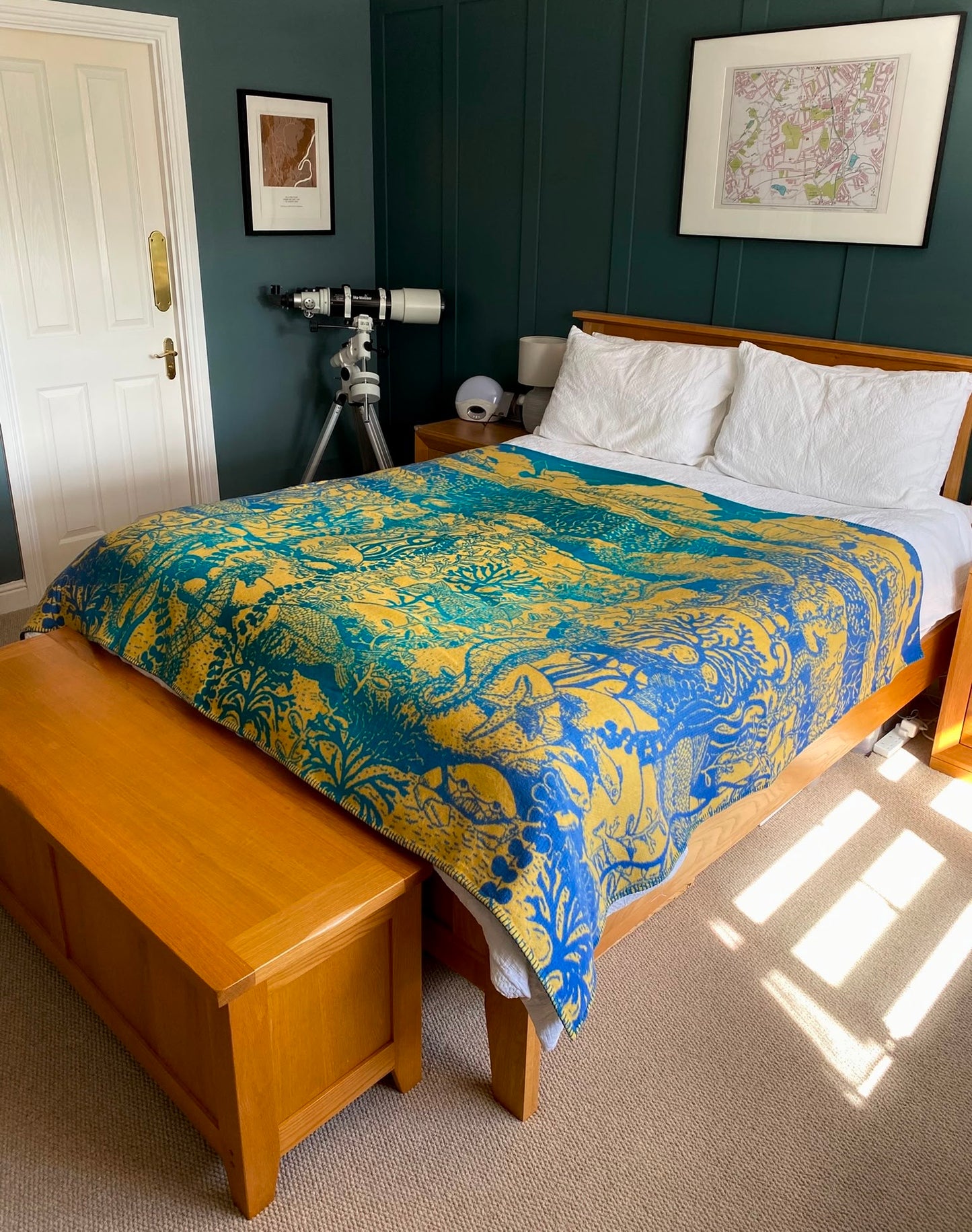 Seaborn ‘Ocean Garden’ Brushed Cotton Blanket - King Size