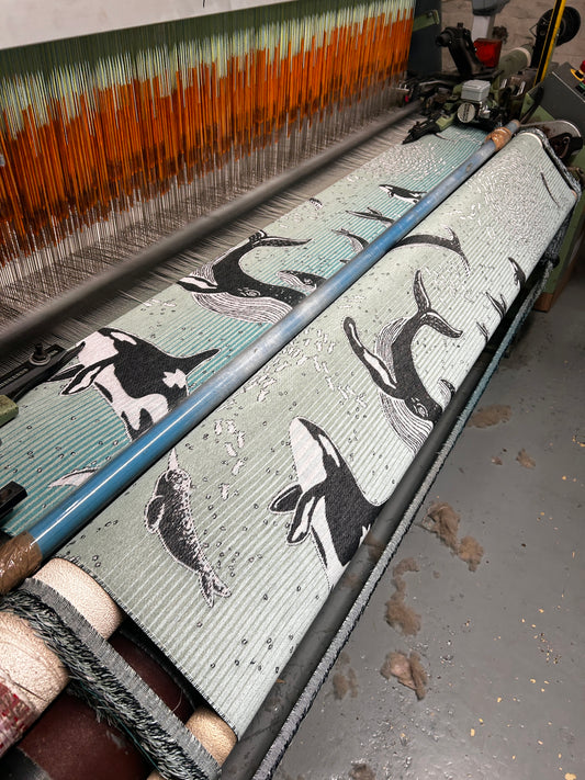 Whales ‘You and Me’ Brushed Cotton Blanket - King Size