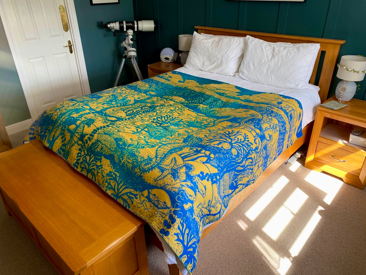 Seaborn ‘Ocean Garden’ Brushed Cotton Blanket - King Size