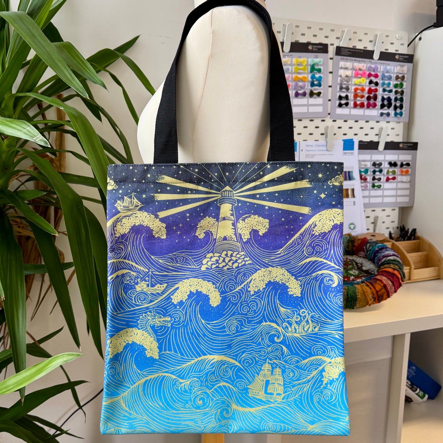 Sailor’s PO Cotton Canvas Tote Bags with Zip