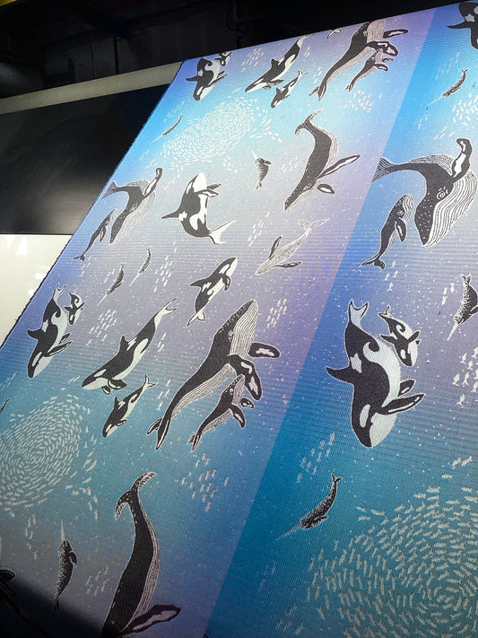 Whales Pod Woven Baby Wrap